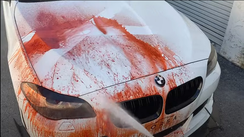 Will fake blood ruin car paint